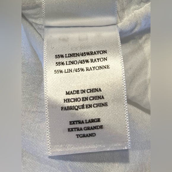 Rails Adora  Midi Stripped Linen Blend Dress/ white -smoke Blue/SZ.XL Women’s - Picture 5 of 15